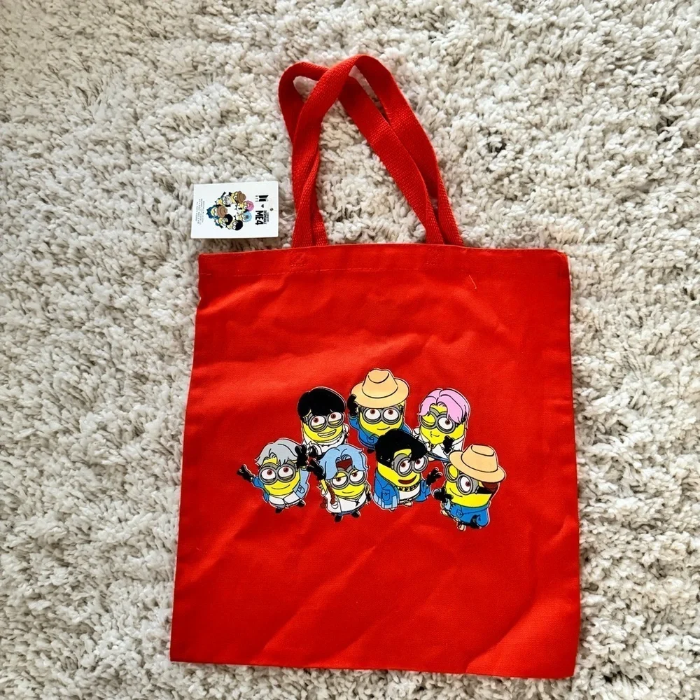 NEW BTS X Despicable Me 4 Canvas Tote Bag